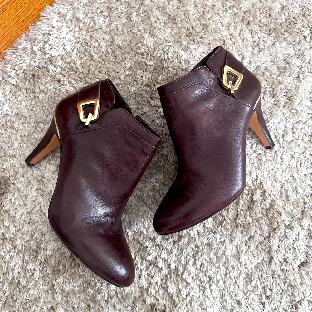 Brown Leather Booties